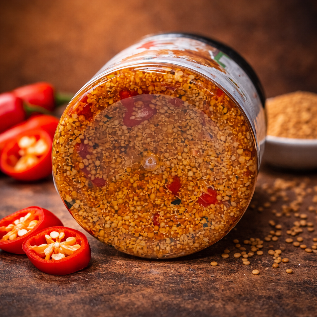 GHOST CHILLI AND MUSTARD SEEDS